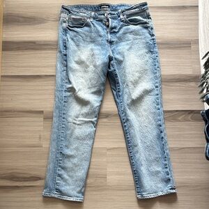 Express Light Blue Straight Jeans